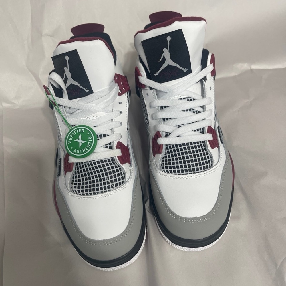 Jordan Kids Sneakers - White, Gray, and Burgundy